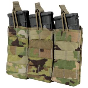 This image portrays MOLLE - Open Top M4/M16 Triple Mag Pouch by Government Suppliers & Associates.