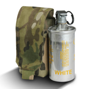 This image portrays MOLLE - Smoke Grenade / Flashbang Pouch by Government Suppliers & Associates.