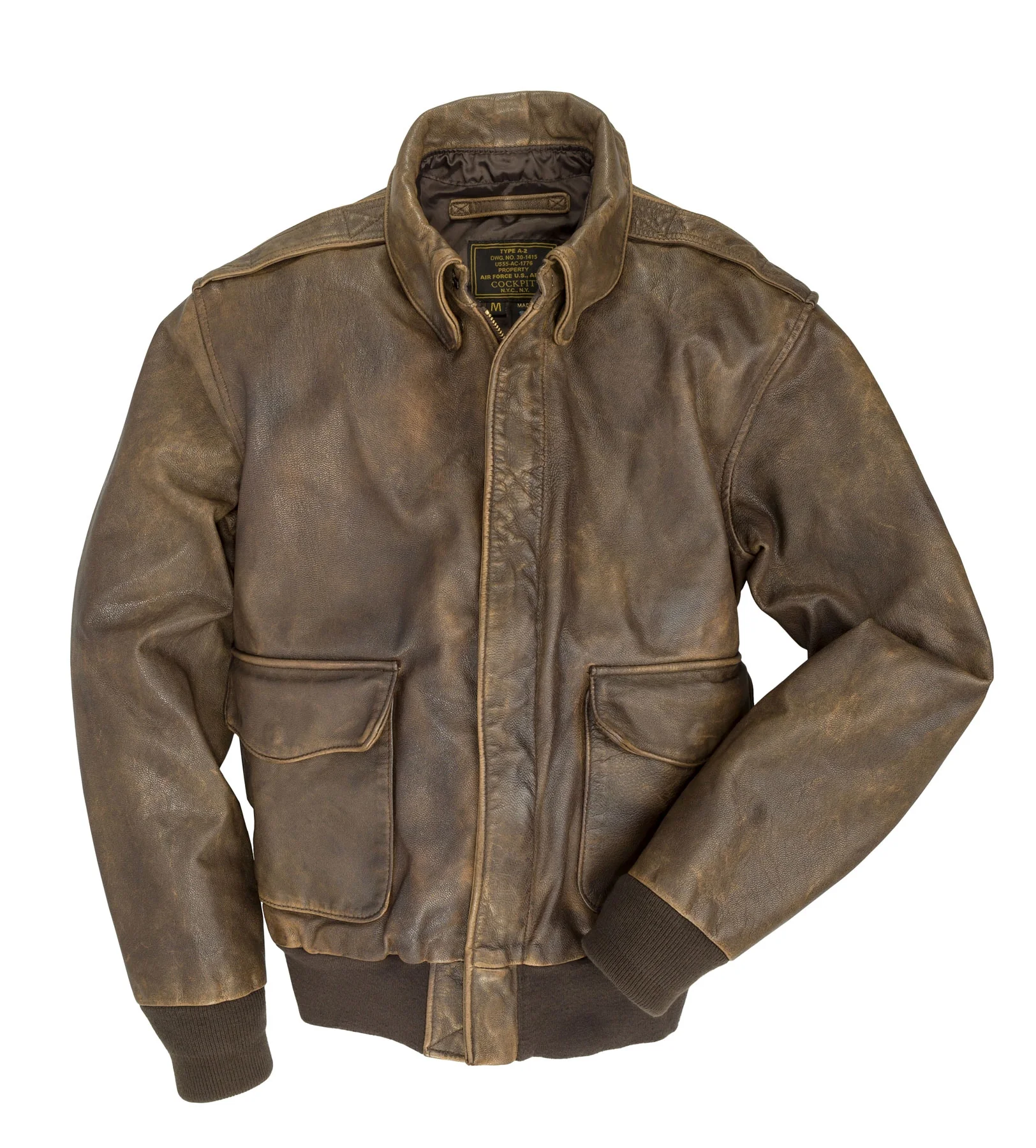 This image portrays A-2 Leather Flight Jacket by Government Suppliers & Associates.