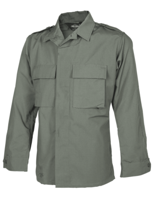 This image portrays BDU 2 Pocket Long Sleeve Tactical Shirt by Government Suppliers & Associates.
