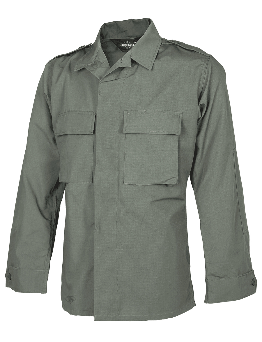 This image portrays BDU 2 Pocket Long Sleeve Tactical Shirt by Government Suppliers & Associates.