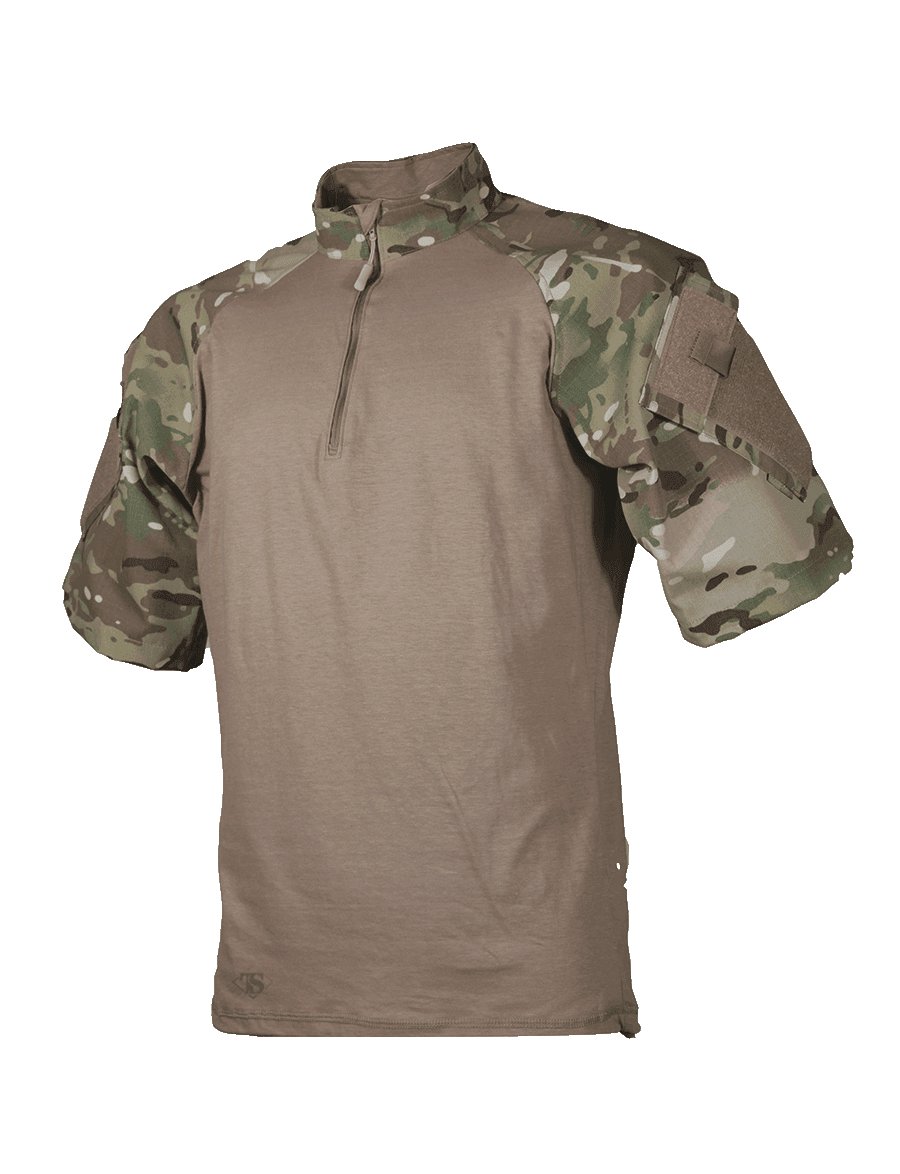 This image portrays TRU 1/4 Zip Short Sleeve Combat Shirt by Government Suppliers & Associates.