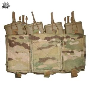 This image portrays MOLLE QUAD 5.56 MAGAZINE POUCH, OPEN TOP by Government Suppliers & Associates.